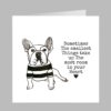 fun card French bulldog heart quote