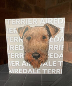 airedale terrier dog greeting card fun cute birthday