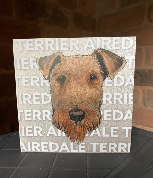 airedale terrier dog greeting card fun cute birthday