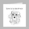 Spaniel yorkshire terrier birthday greeting card dog fun cute rollers hairdresser hair