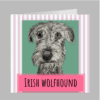 irish wolfhound greeting card birthday cute dog fun
