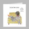 great dane dog cocktail chair yellow big dog fun cute birthday illustration fathers day mothers day