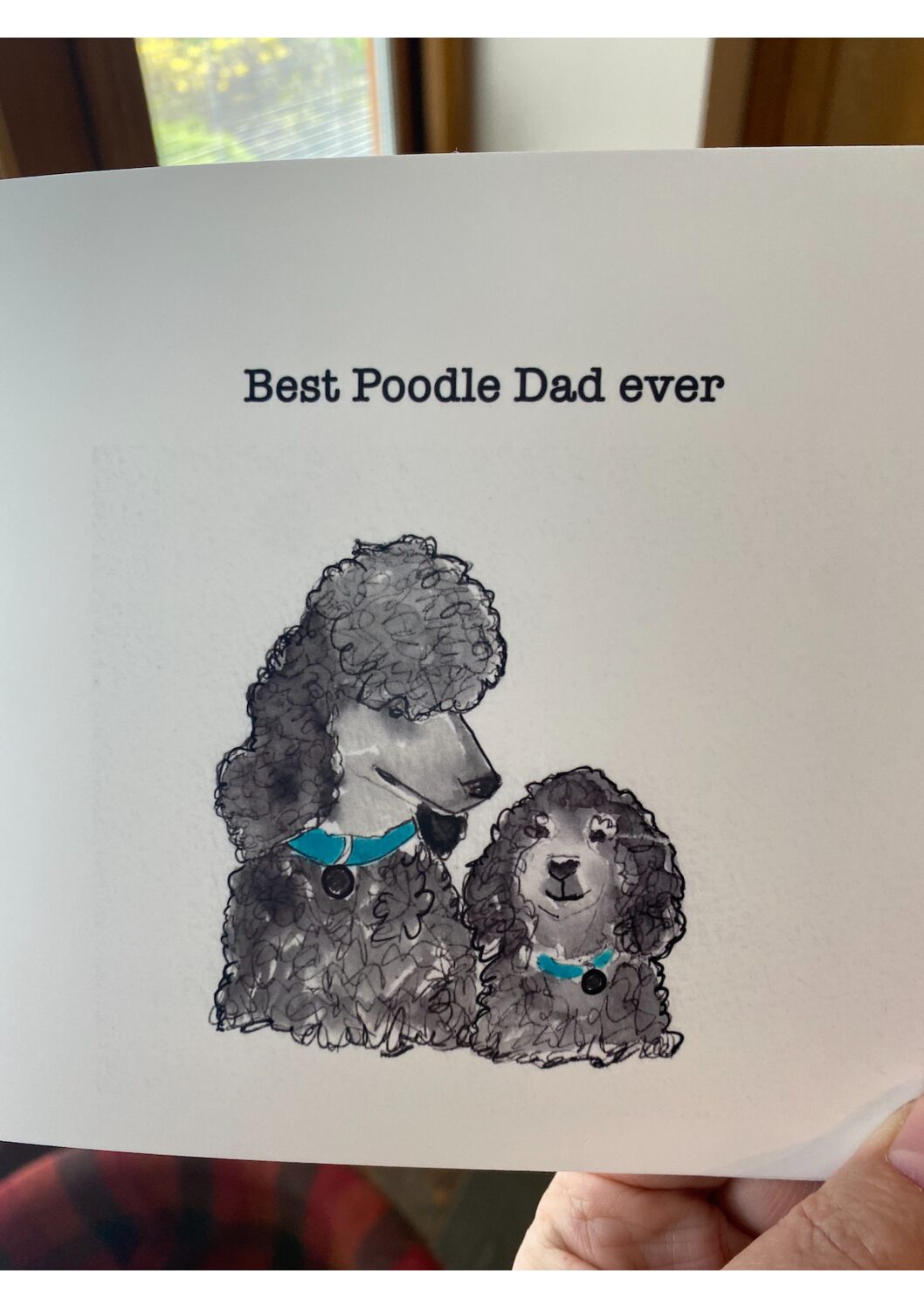 Best Poodle Dad Ever Greeting Card
